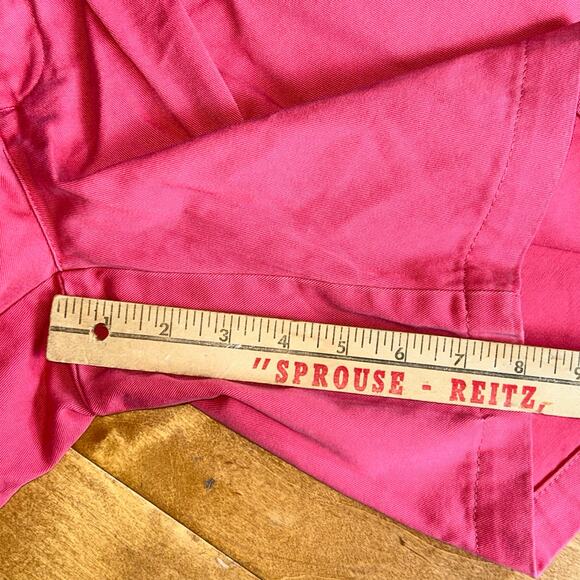 Polo Ralph Lauren Mens Chino Shorts Salmon Red Cotton Pleated Size 36 - fit 34 - Picture 9 of 9